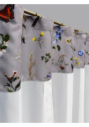 Тюль экран Летний день габардин зеленый желтый серо-голубой