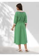 Платье Вишня яркий зеленый