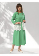 Платье Вишня яркий зеленый