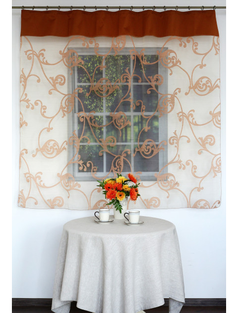 Тюль Вера Devore, терракотовый