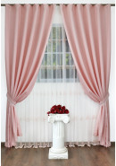 Комплект штор с тюлем "Balletto" 3442v08, 25453v55.3178 светло-розовый