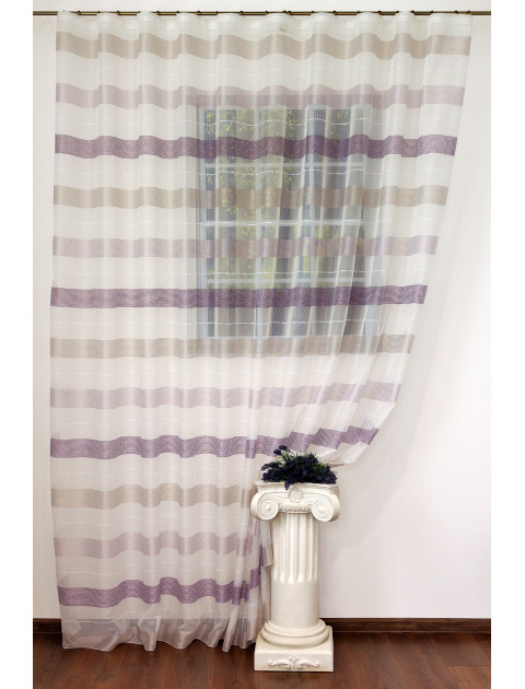Тюль "Дарама" 14083v12 молочный, фиолетовый