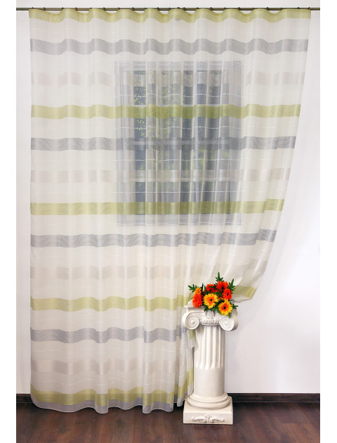 Тюль "Дарама" 14083vs молочный, салатовый