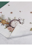 Дорожка декоративная Часы хлопок белый