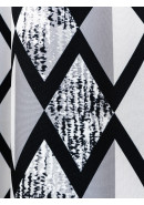 Комплект штор Комбо серый белый черный длинные