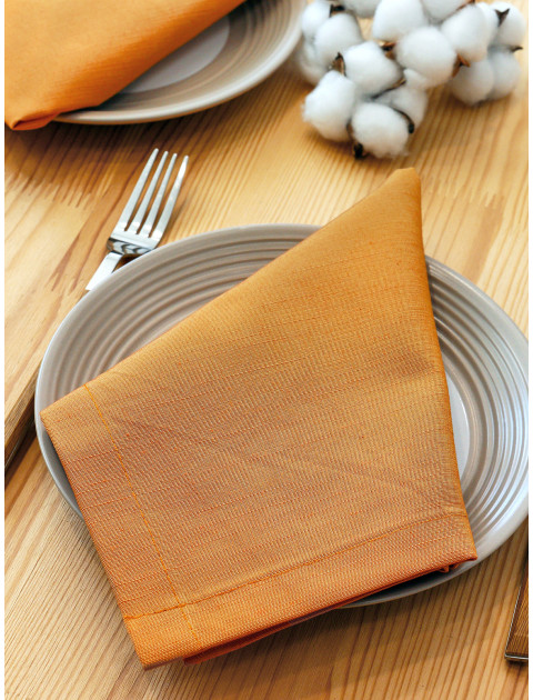 Набор салфеток из цветной ткани duck светло-оранжевый
