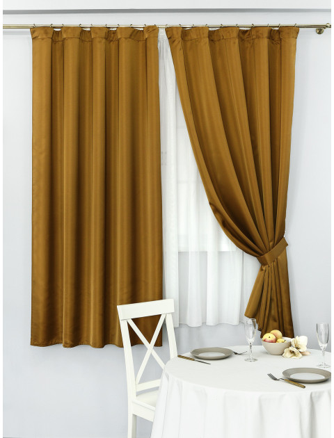 Шторы Oreon атлас 2069 темно-горчичный