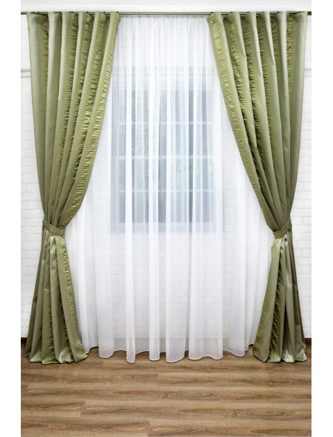 Комплект штор "Дэзи" зеленый