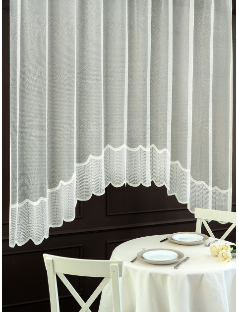 Тюль арка сетка жаккард 7748v12 молочный