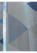 Тюль Fancy Lenow537130 6479v016 с геометрическим принтом синий серый голубой
