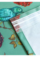 Комплект штор Гранат и птица розовый бирюзовый зеленый длинные