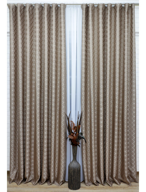 Комплект штор Ромбы 1698v2 коричневый