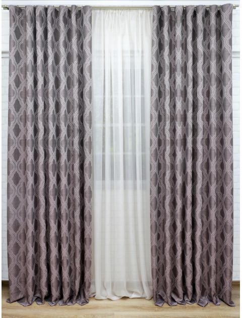 Комплект штор Дария 9771 сиренево-коричневый