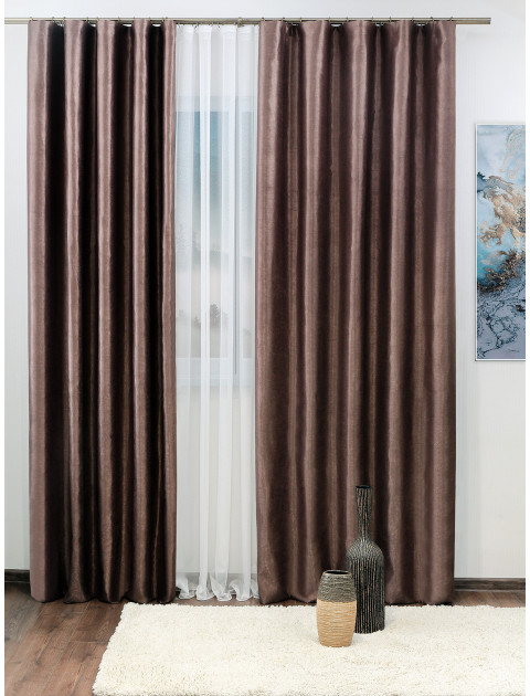 Комплект штор Софт 2849v18 коричневый