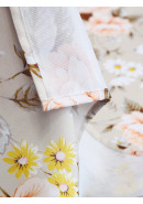 Скатерть Нежный букет габардин серо-бежевый оранжевый Скатерть Нежный букет габардин серо-бежевый оранжевый