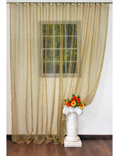 Тюль "Органза", жёлто-зелёный, хаки