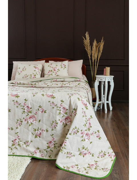 Плед-покрывало Усадьба Версальские сады бежевый розовый