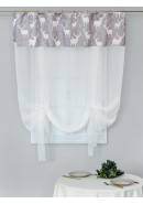 Тюль экран Снегопад габардин светло-серый