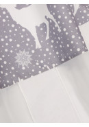 Тюль экран Снегопад габардин светло-серый