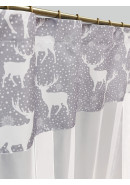 Тюль экран Снегопад габардин светло-серый