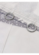 Тюль экран Снегопад габардин светло-серый