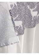 Тюль экран Снегопад габардин светло-серый