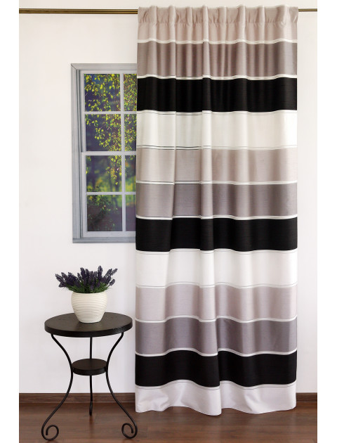 Штора "Дарама" 22793v07, серый, чёрный, белый