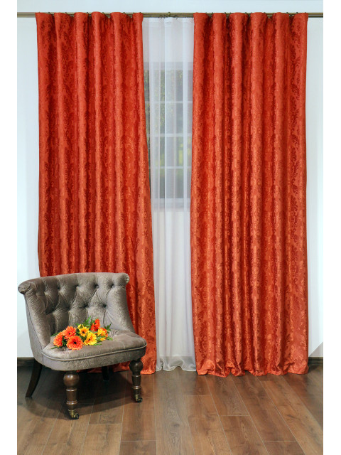 Комплект штор "Damask" терракотовый