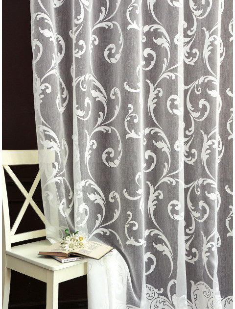 Тюль Devore Premium Sunrise Duore A2741v35 молочный вензеля