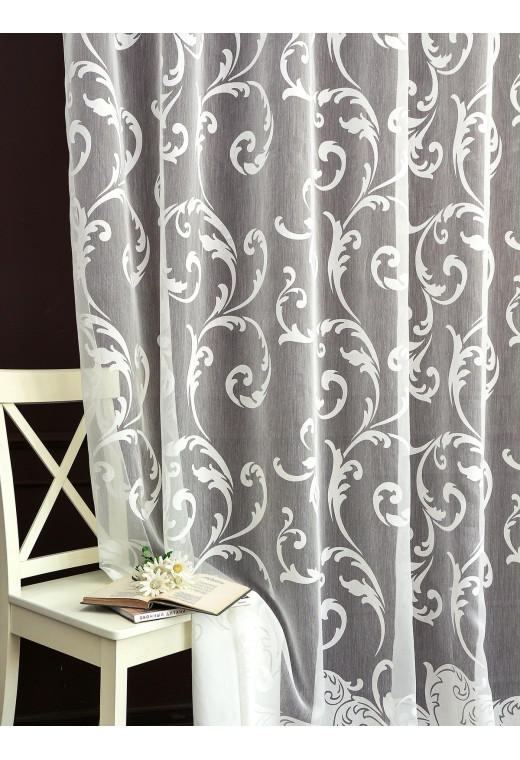 Тюль Devore Premium Sunrise Duore A2741v35 молочный вензеля Тюль Devore Premium Sunrise Duore A2741v35 молочный вензеля