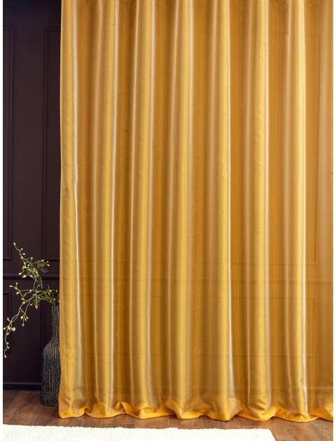 Тюль Микровуаль 3-004 DE 4114v744 золотистый горчичный