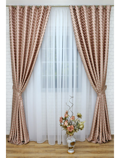 Комплект штор Морская волна F 3427v2503 розовый