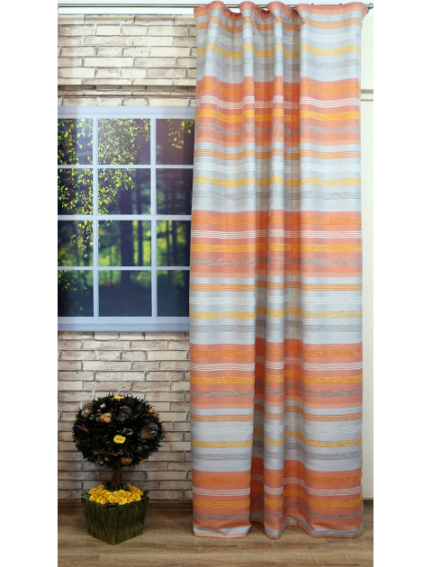 Штора Дарама 3440v16, серые, оранжевые полосы