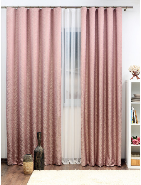 Комплект штор FJ 611124v1003 коричнево-розовый золотистый