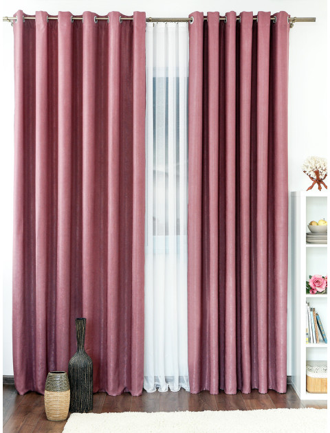 Комплект штор Лиана ТВ01v130 на люверсах брусничный