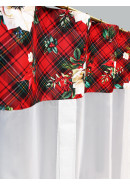 Тюль экран Шотландка габардин красный зеленый белый Тюль экран Шотландка габардин красный зеленый белый