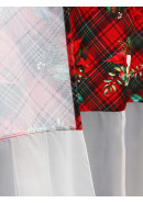 Тюль экран Шотландка габардин красный зеленый белый Тюль экран Шотландка габардин красный зеленый белый