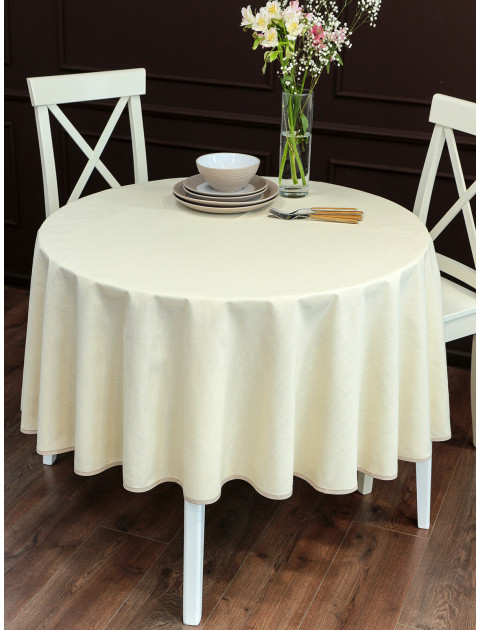 Скатерть круглая Vanelli, сливочный