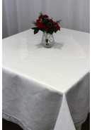 Скатерть Кружевные розы с набором салфеток (4 шт), белый
