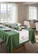 Дорожка декоративная Звери в лесу хлопок белый