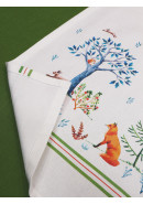 Дорожка декоративная Звери в лесу хлопок белый