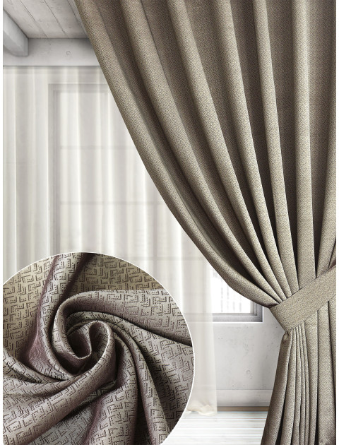 Штора с подхватом Kandinsky Broderi Narinvgri темно-серый