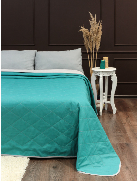 Плед Усадьба 428 однотонный бирюзовый