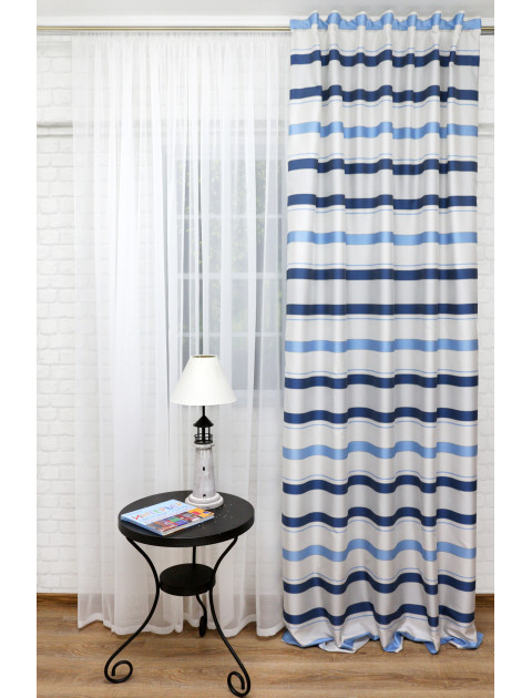 Штора "Дарама" серо-голубой