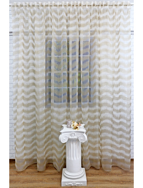 Тюль Белль 121058 бежевый