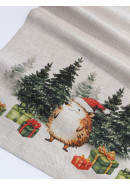 Дорожка декоративная Ежик лен серо-бежевый Дорожка декоративная Ежик лен серо-бежевый