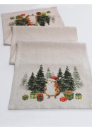 Дорожка декоративная Ежик лен серо-бежевый Дорожка декоративная Ежик лен серо-бежевый