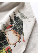 Дорожка декоративная Ежик лен серо-бежевый Дорожка декоративная Ежик лен серо-бежевый