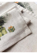 Дорожка декоративная Ежик лен серо-бежевый Дорожка декоративная Ежик лен серо-бежевый