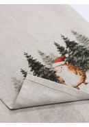 Дорожка декоративная Ежик лен серо-бежевый Дорожка декоративная Ежик лен серо-бежевый